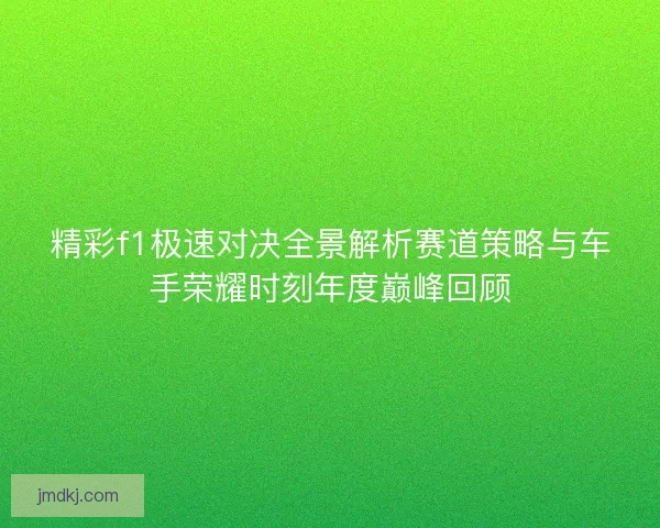 精彩f1极速对决全景解析赛道策略与车手荣耀时刻年度巅峰回顾